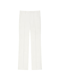 Pantalon droit tailleur en laine - Ivory