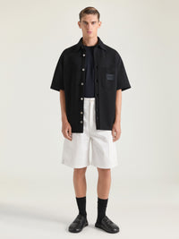 DENIM SHORTS WITH PATCH POCKETS
