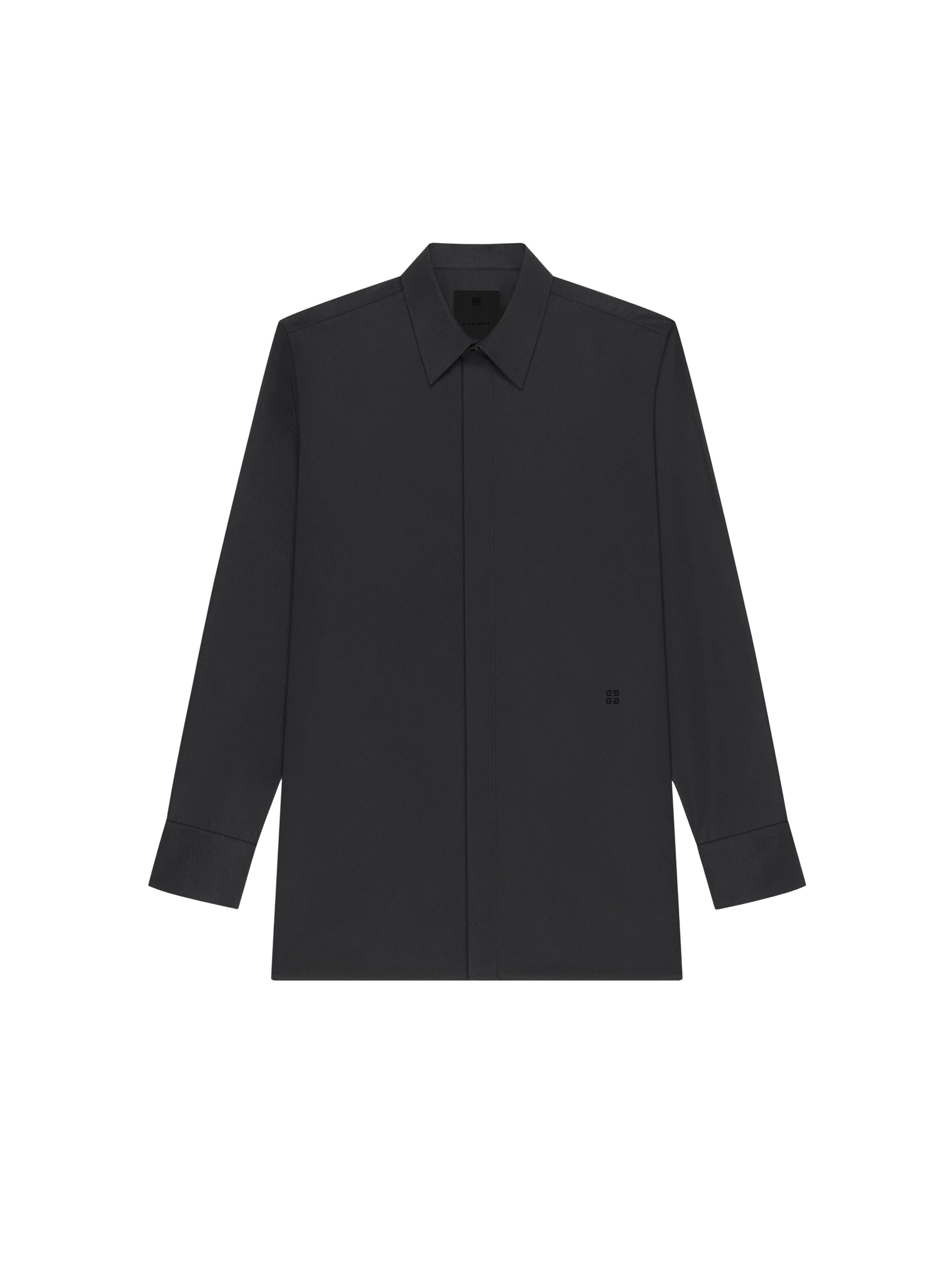 Chemise en popeline à détail 4G - Black