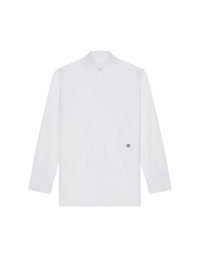 Chemise en popeline à détail 4G - White & Black