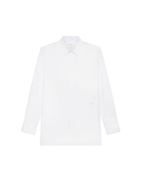 Chemise en popeline à détail 4G - White & Grey