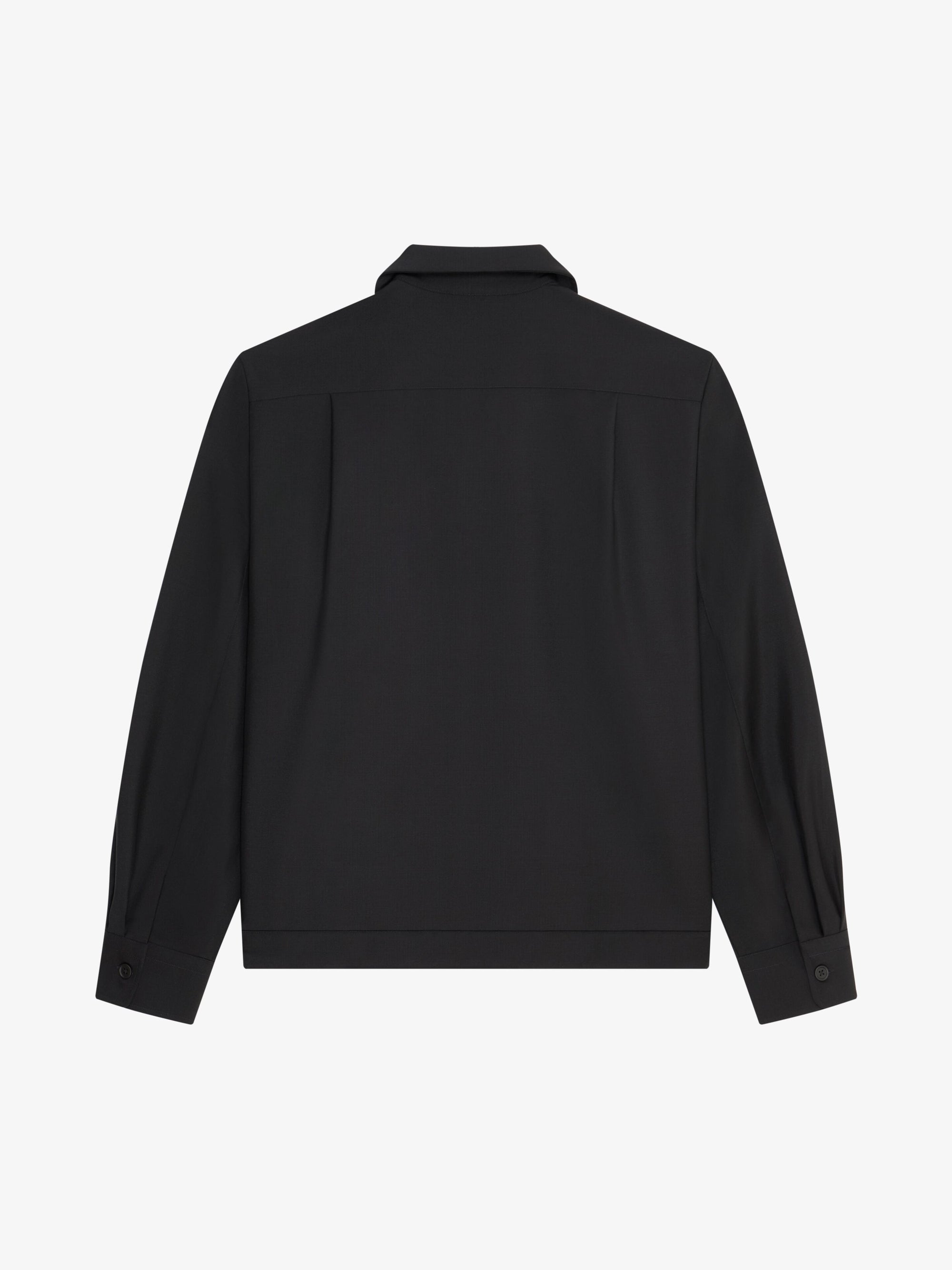 Surchemise à détail 4G en laine - Black