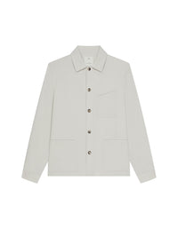 Surchemise en laine double face - Cloud Grey