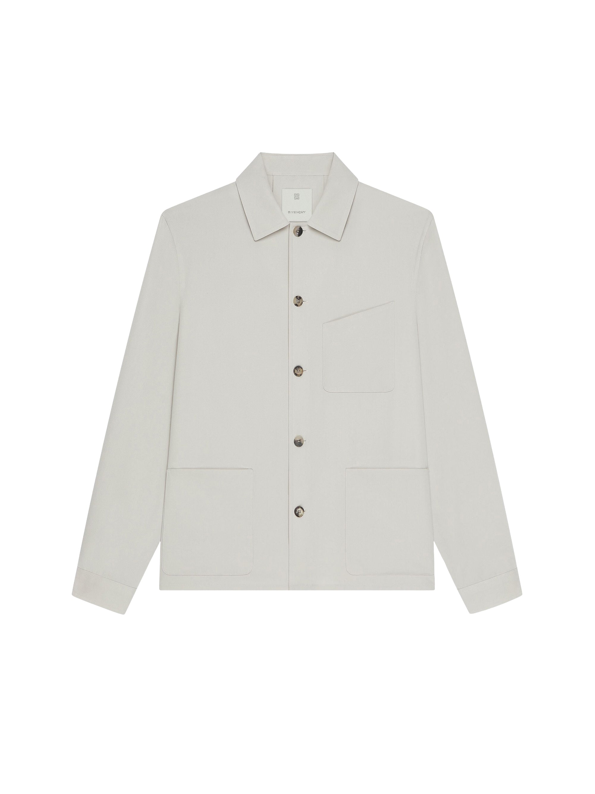 Surchemise en laine double face - Cloud Grey
