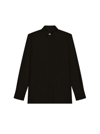 Chemise manches longues détail métal - Black