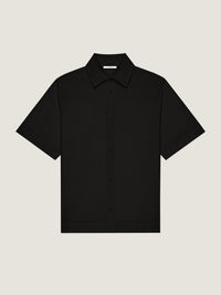 CASUAL SHIRT SHORT SLEEVE RIB COLLAR