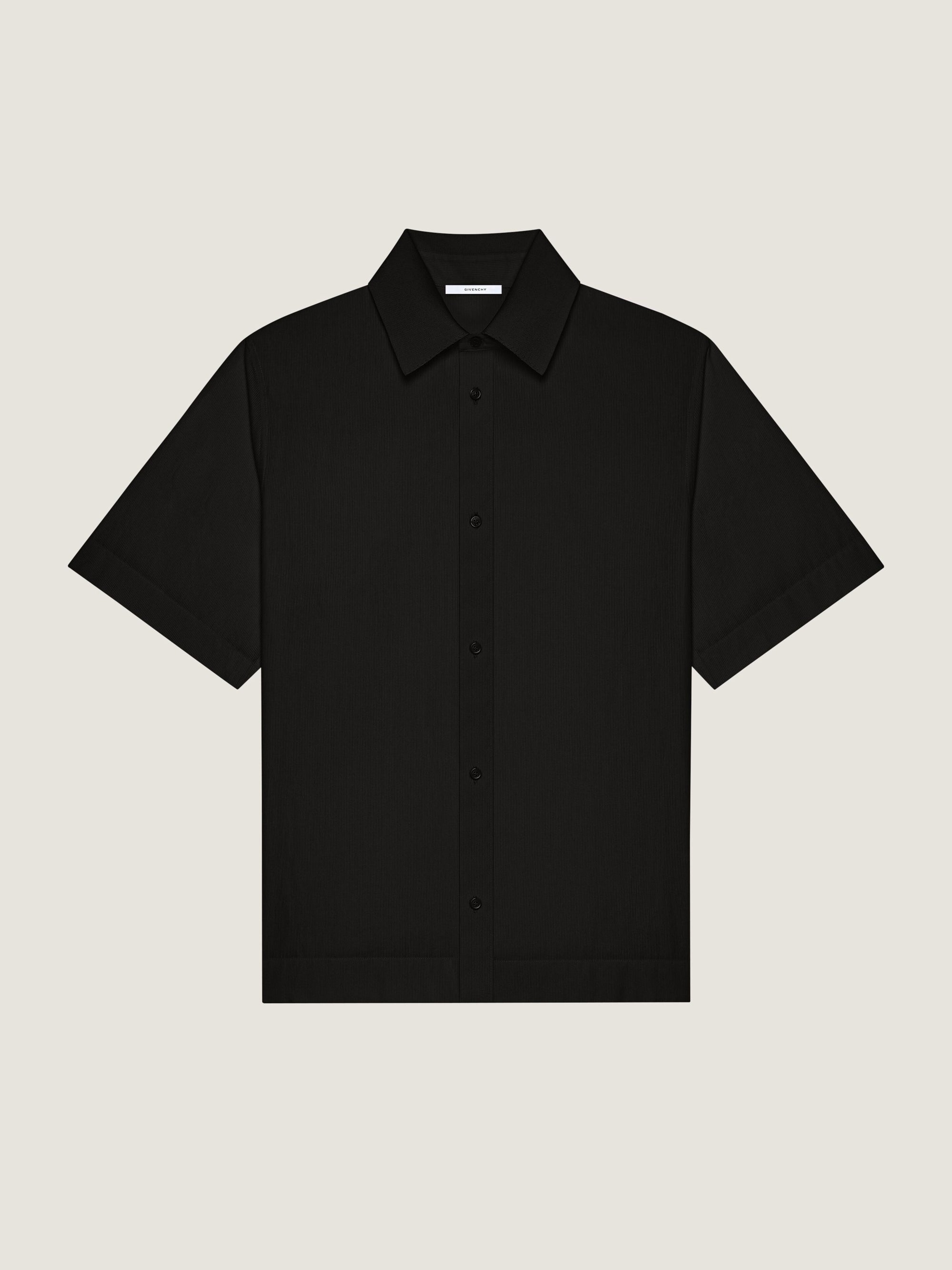 CASUAL SHIRT SHORT SLEEVE RIB COLLAR