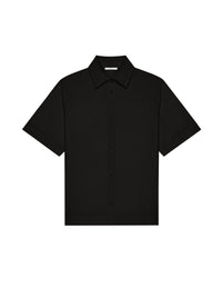 Chemise manches courtes col côtelé - Black