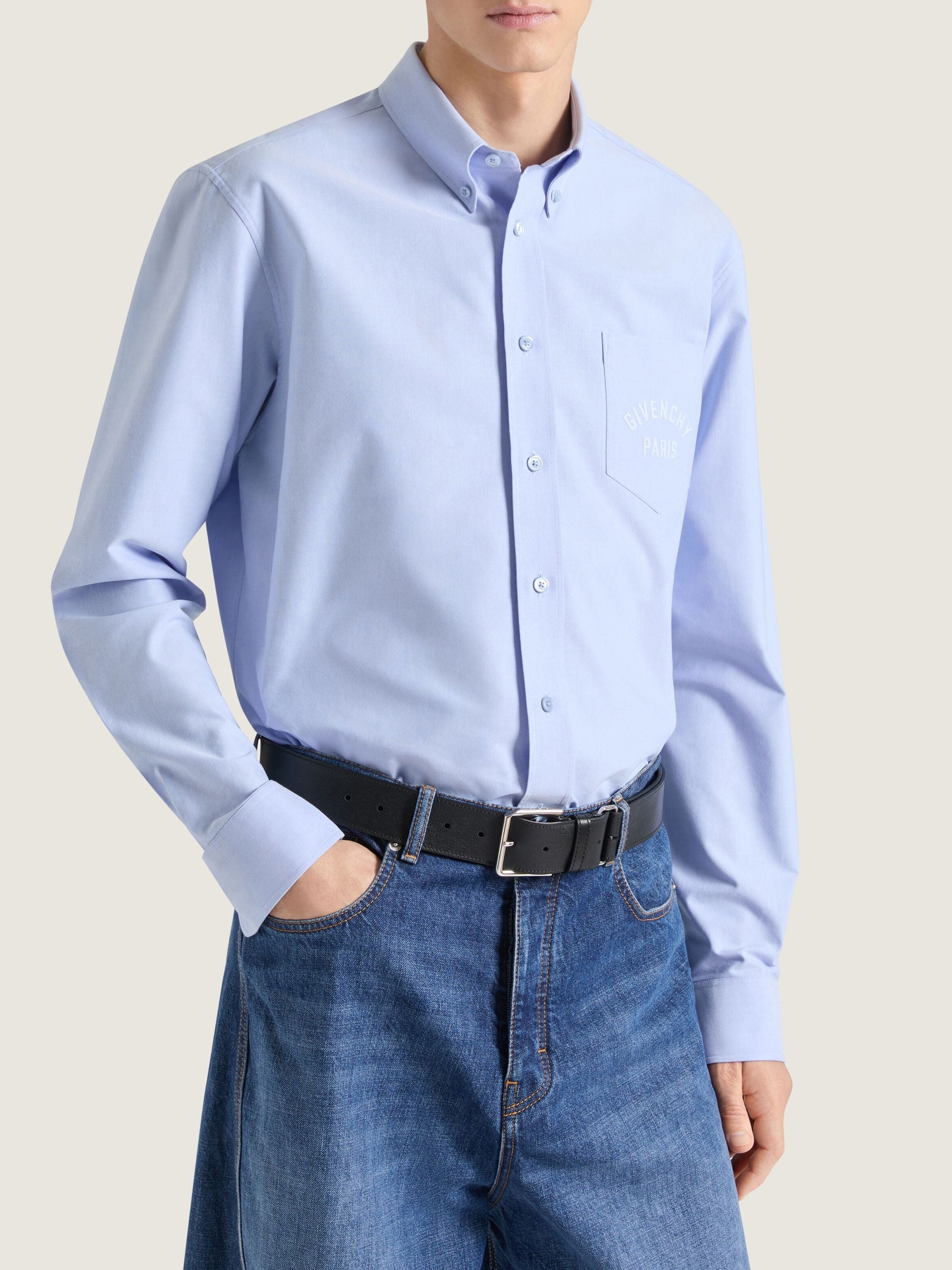 Chemise coupe classique boutonnée - Baby Blue