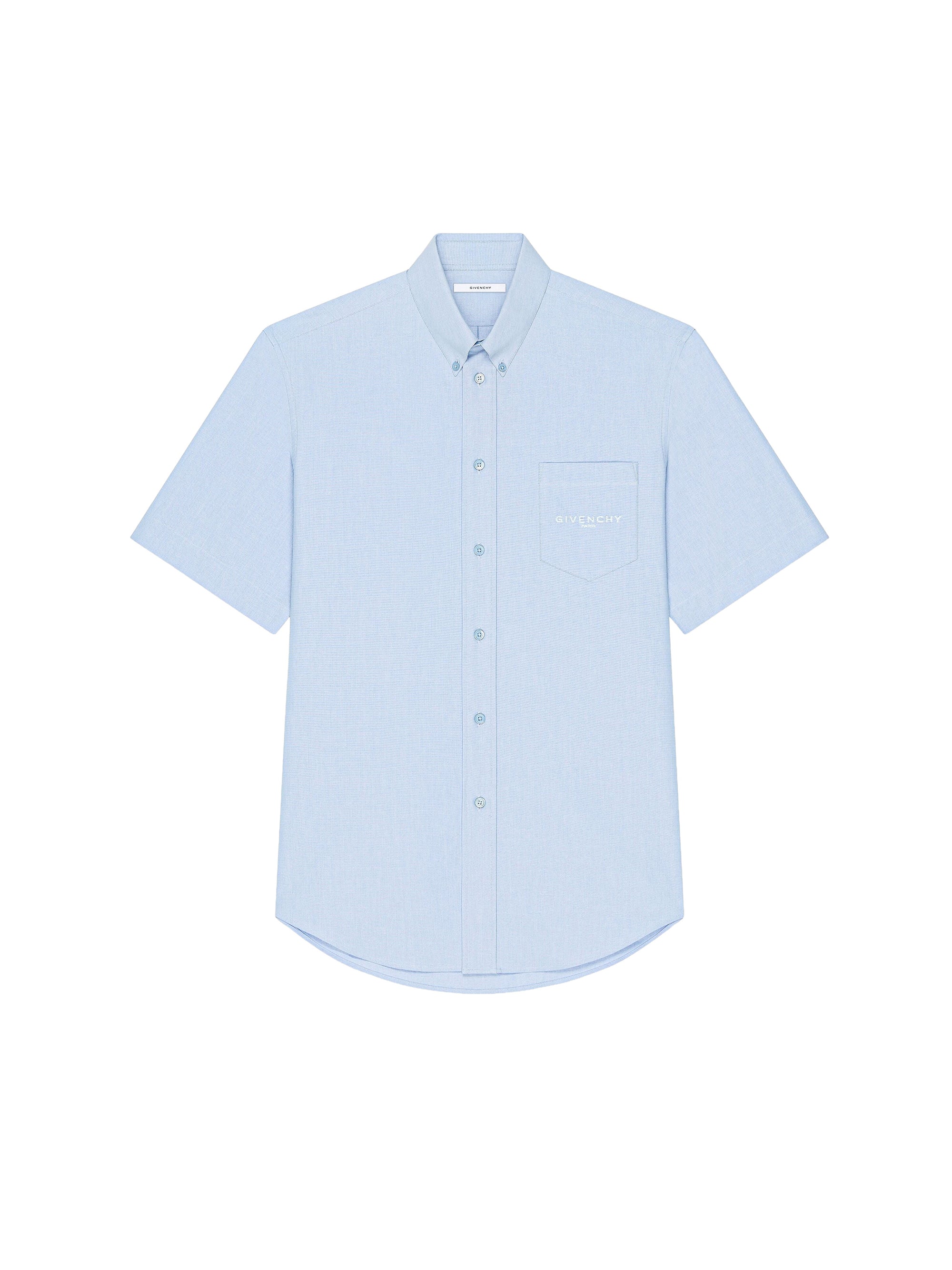 Chemise G jacquard manches courtes - Baby Blue