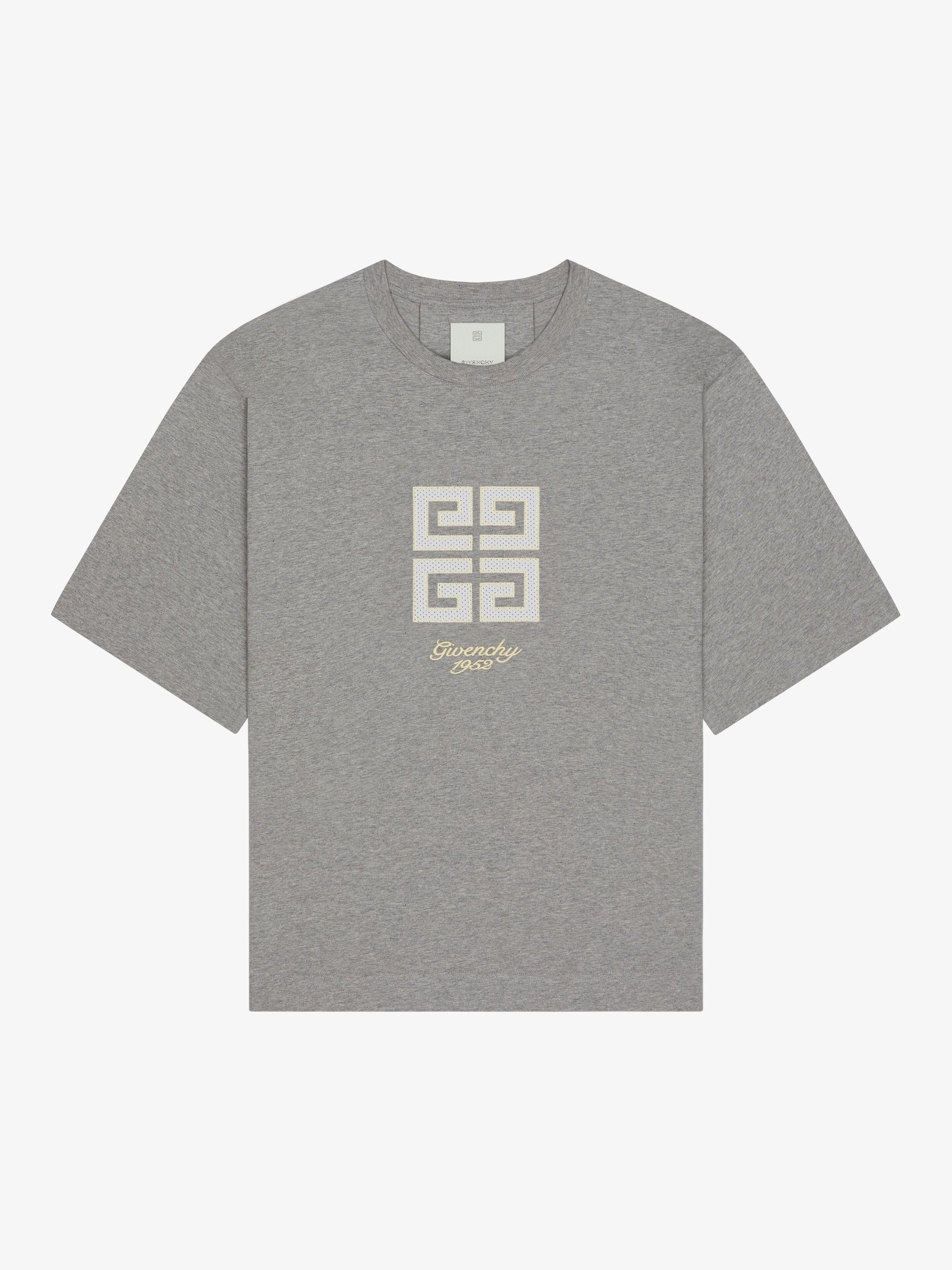 GREY MEL MESH COLLEGE EMBROIDERY