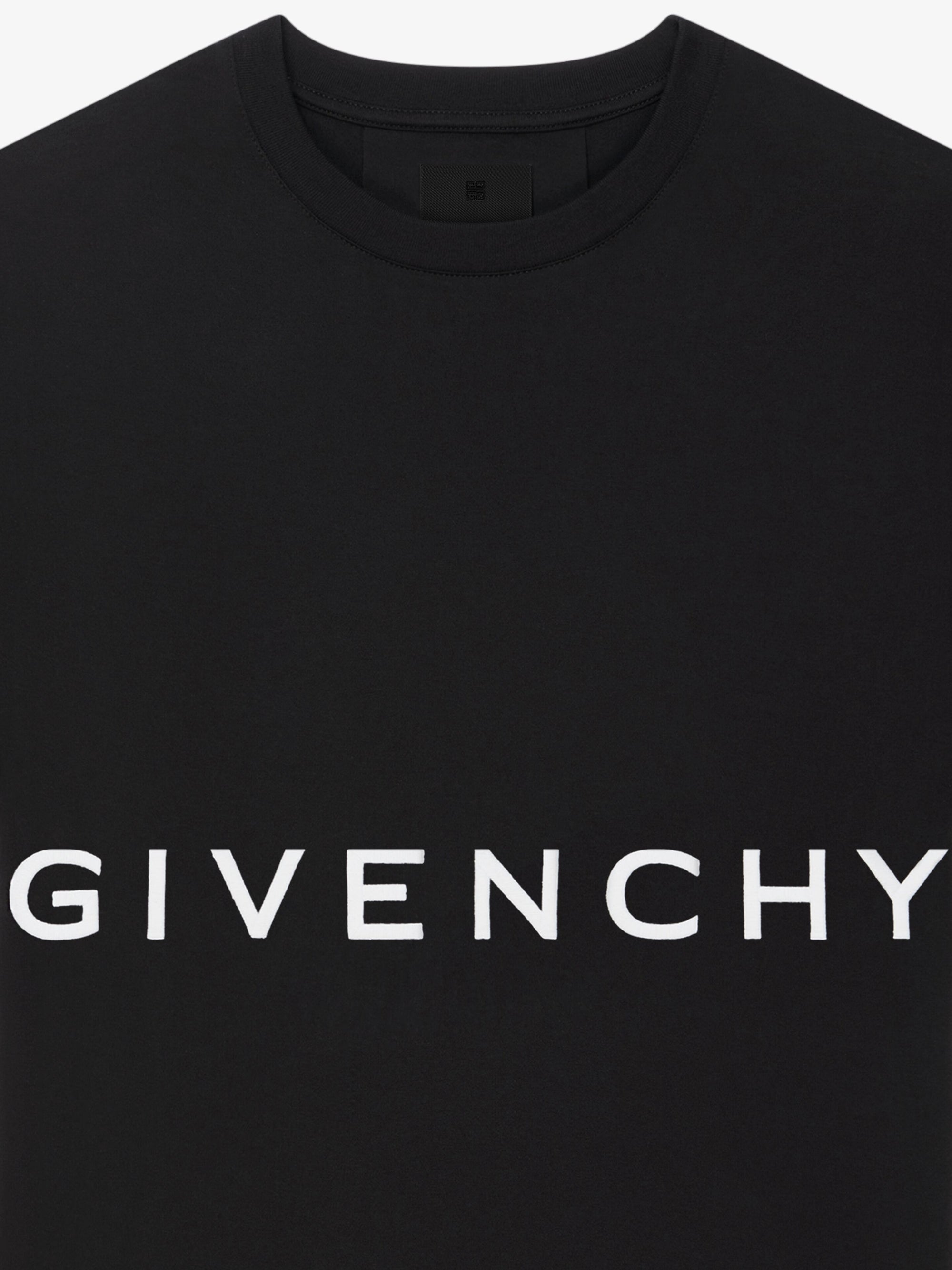 T-shirt slim avec broderie - Noir