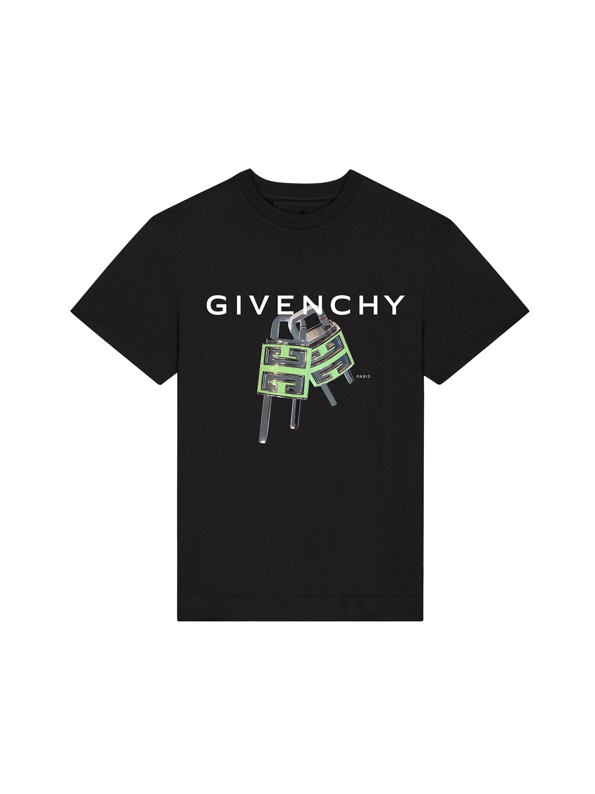 T-shirt slim Givenchy 4G Lock - Noir