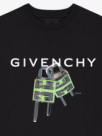 T-shirt slim Givenchy 4G Lock - Noir