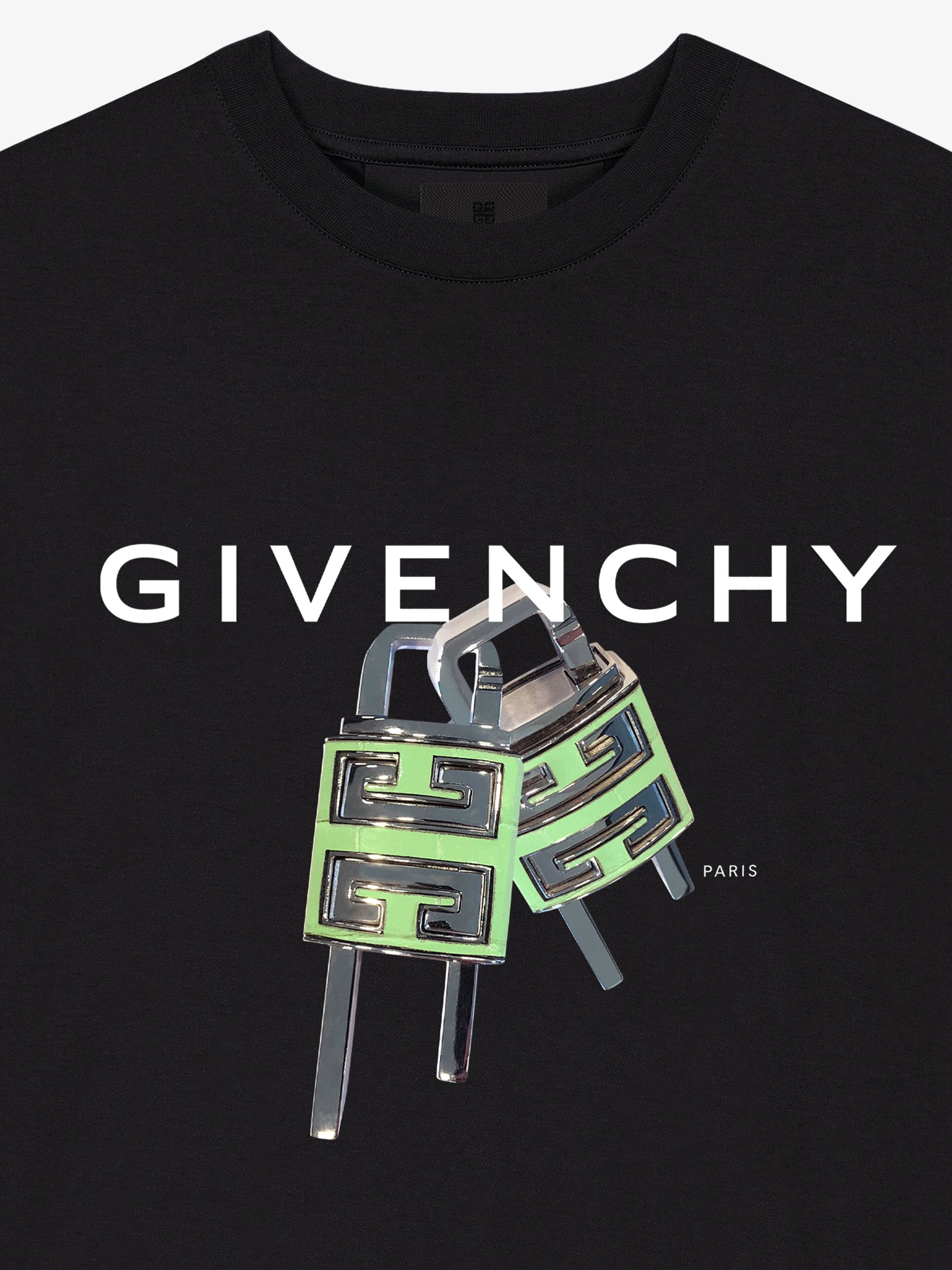 T-shirt slim Givenchy 4G Lock - Noir