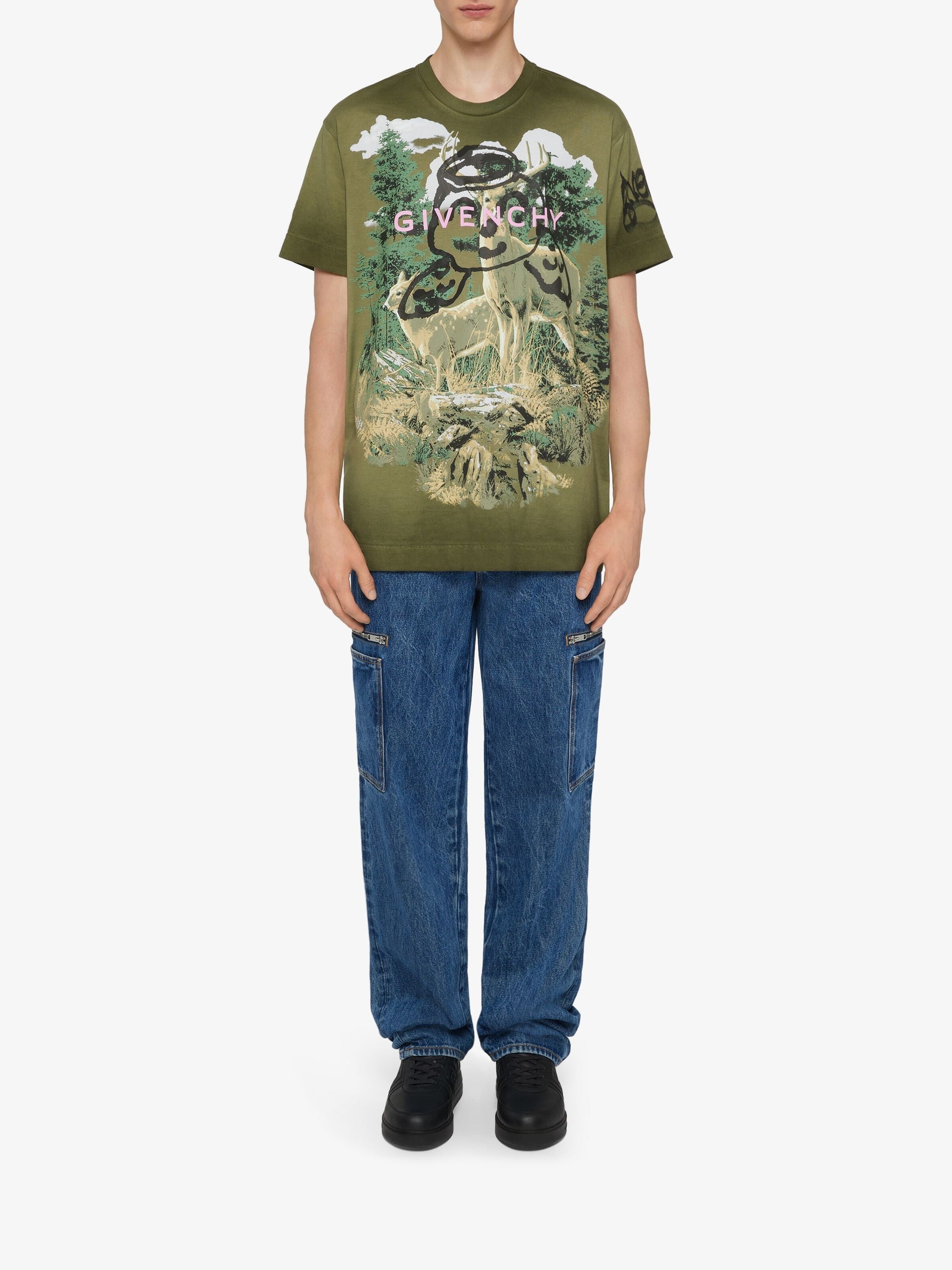 T-shirt oversize imprimé Givenchy angel - Vert Eau