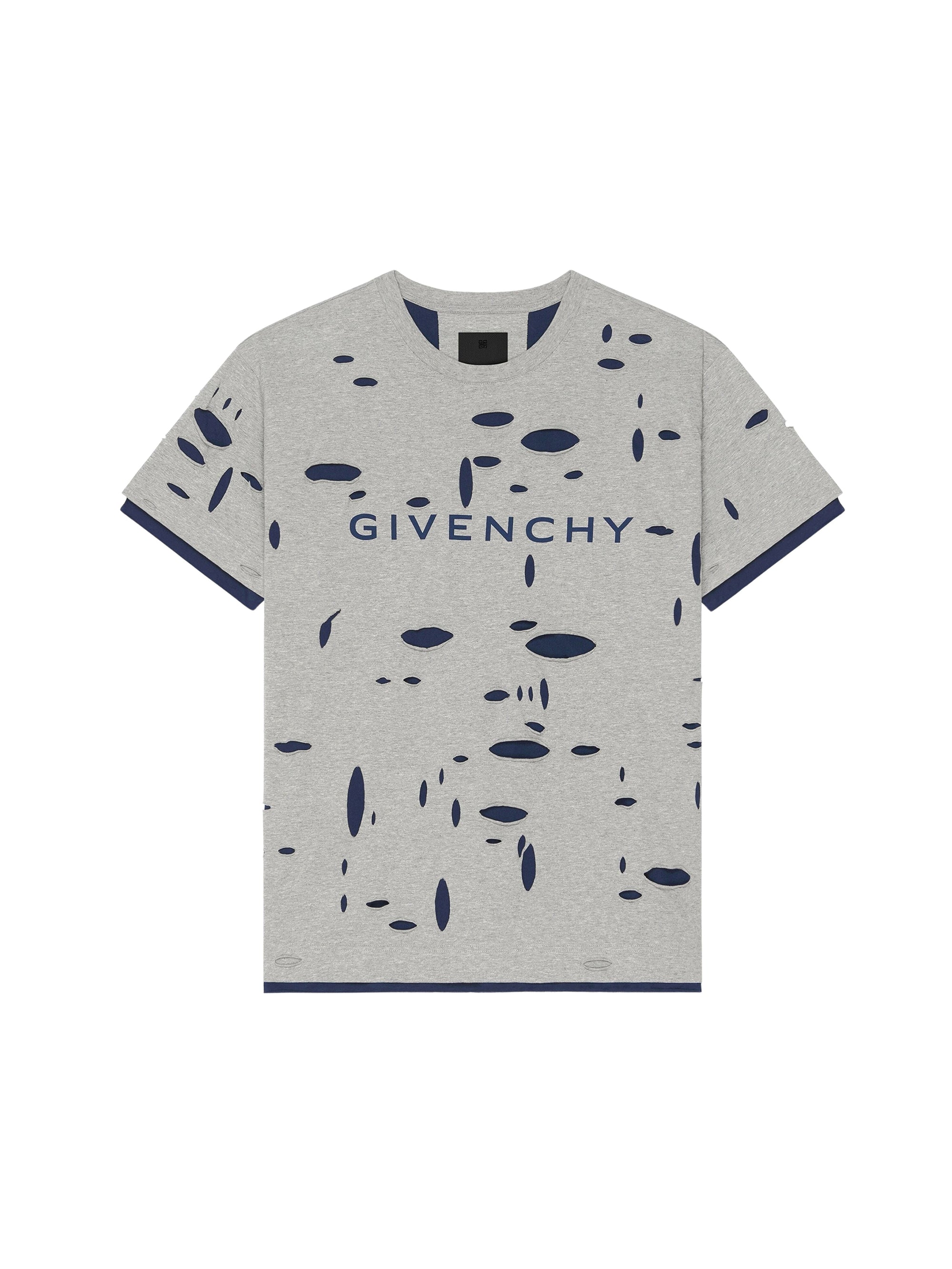 T-shirt oversize - Gris & Bleu