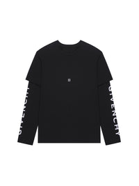 T-shirt double couche classique - Noir