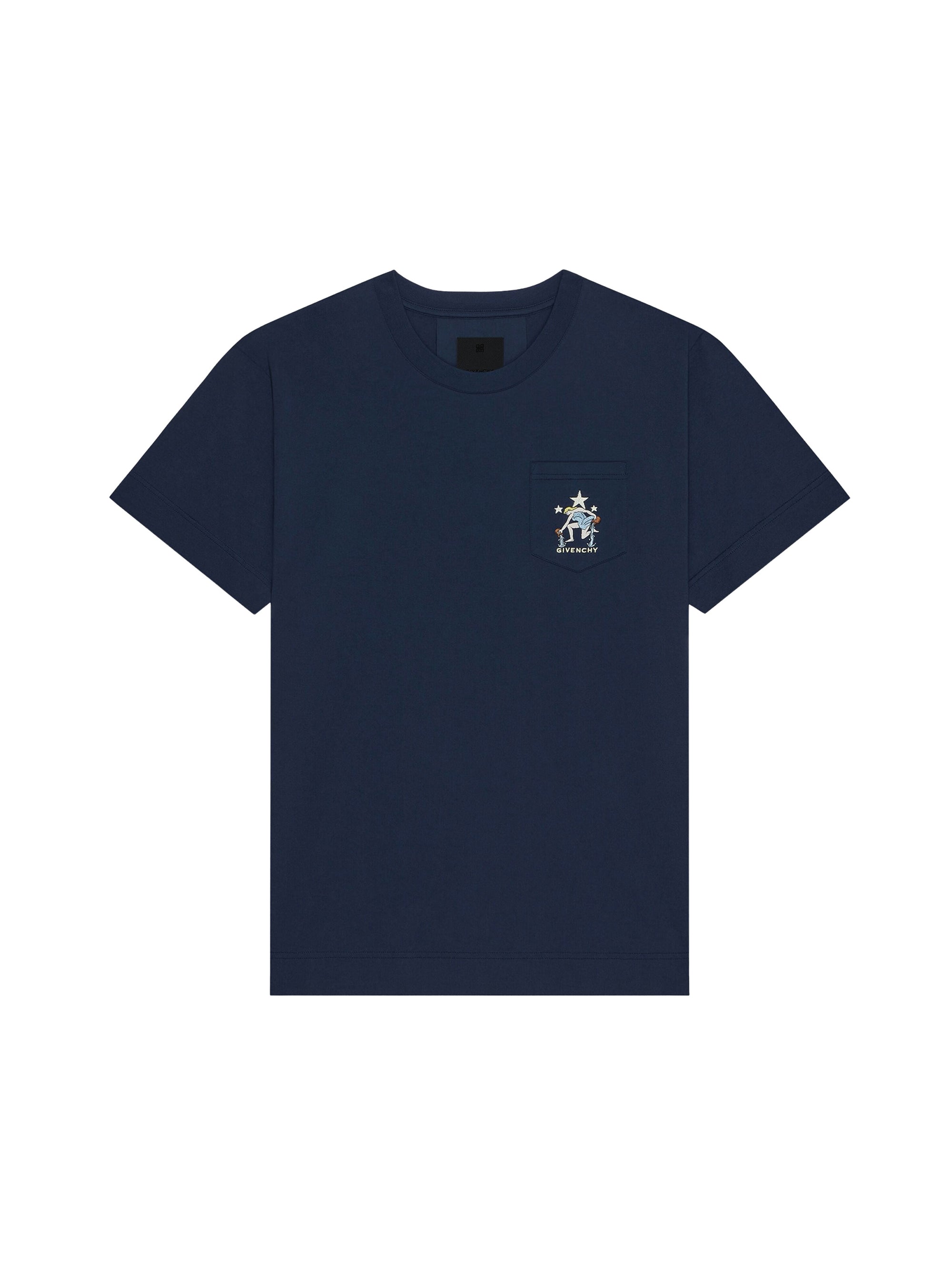 T-shirt avec broderies et pierres - Medium Blue