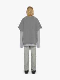 MASH UP V NECK WT CREWNECK AND JERSEY