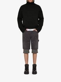 Pull à col roulé oversize en cachemire - Noir