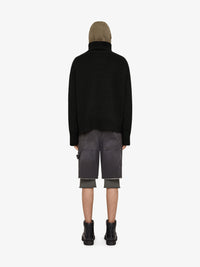 Pull à col roulé oversize en cachemire - Noir
