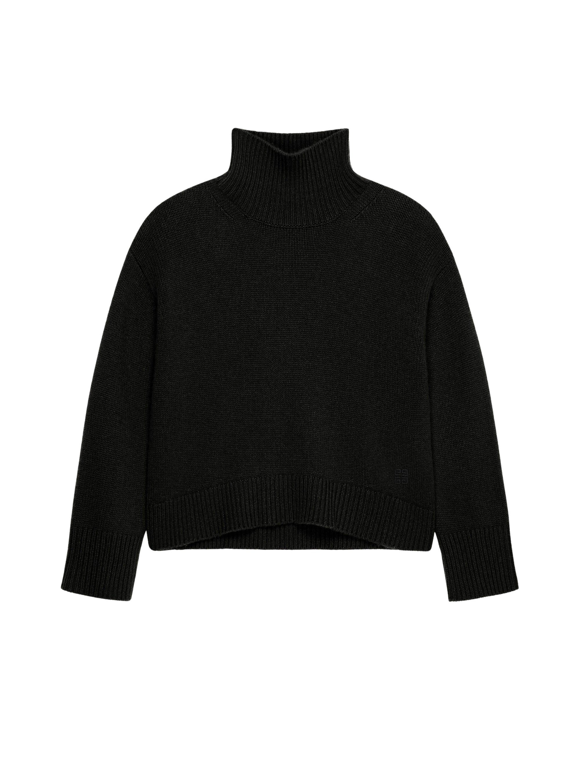 Pull à col roulé oversize en cachemire - Noir