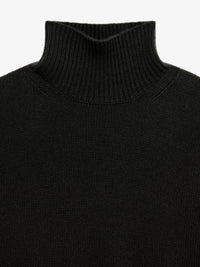 Pull à col roulé oversize en cachemire - Noir
