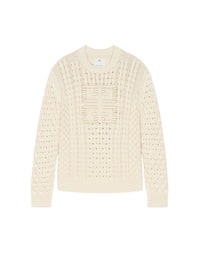 Pull 4G en maille torsadée - Creme