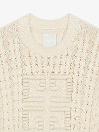 Pull 4G en maille torsadée - Creme