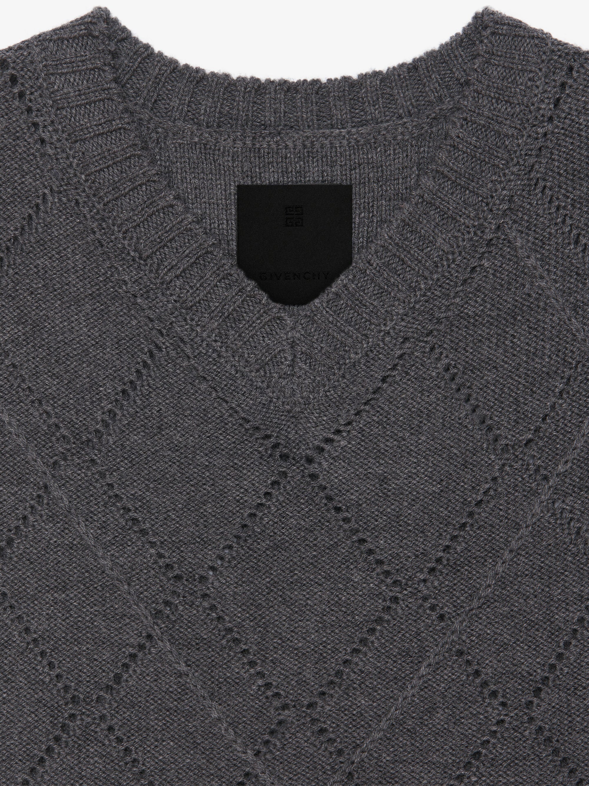 Pull cropped en laine - Medium Grey