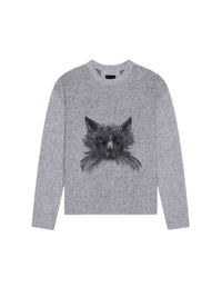 Pull avec broderie HG en mohair - Grey