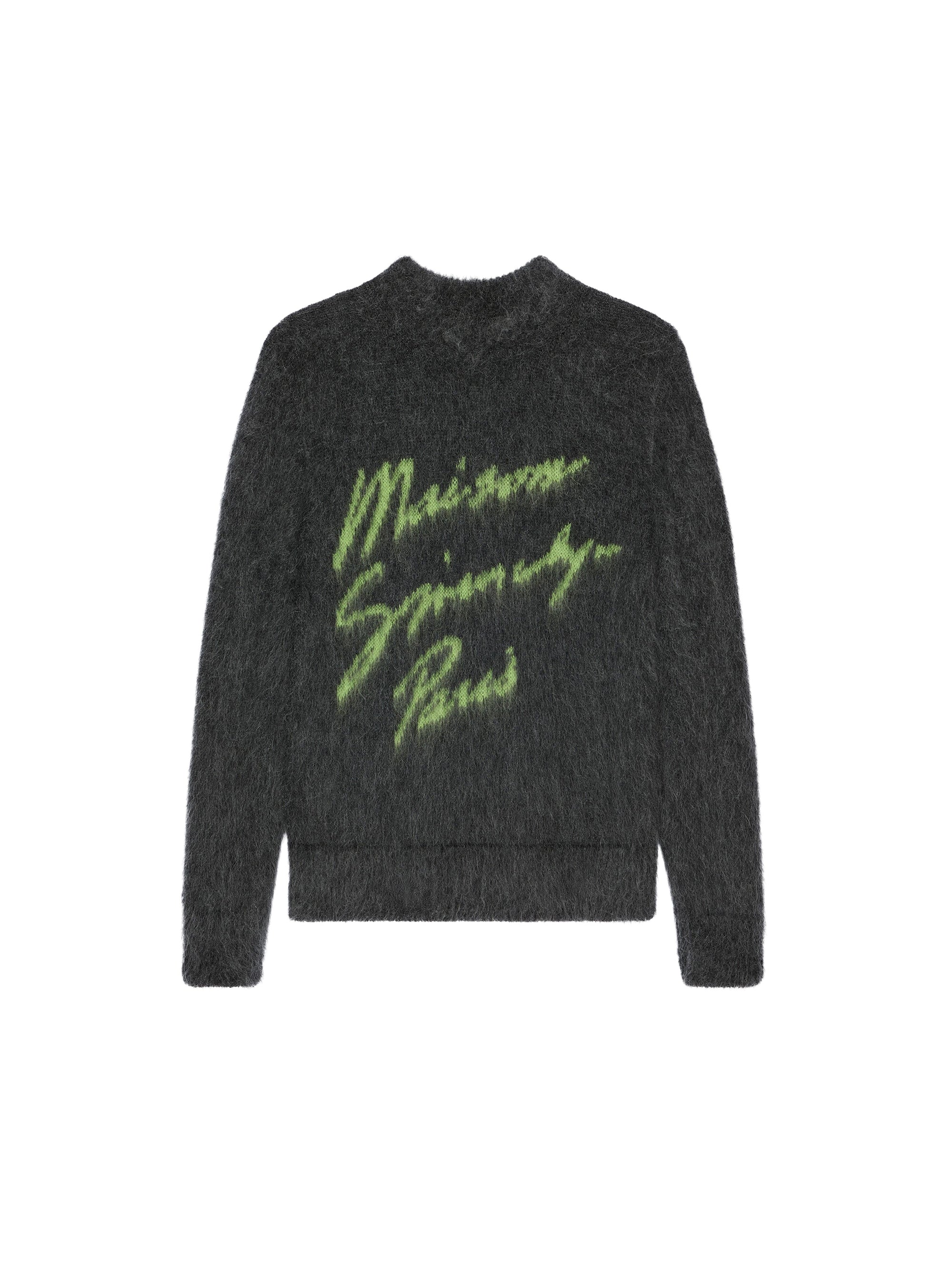 Pull avec broderie HG en mohair - Charcoal