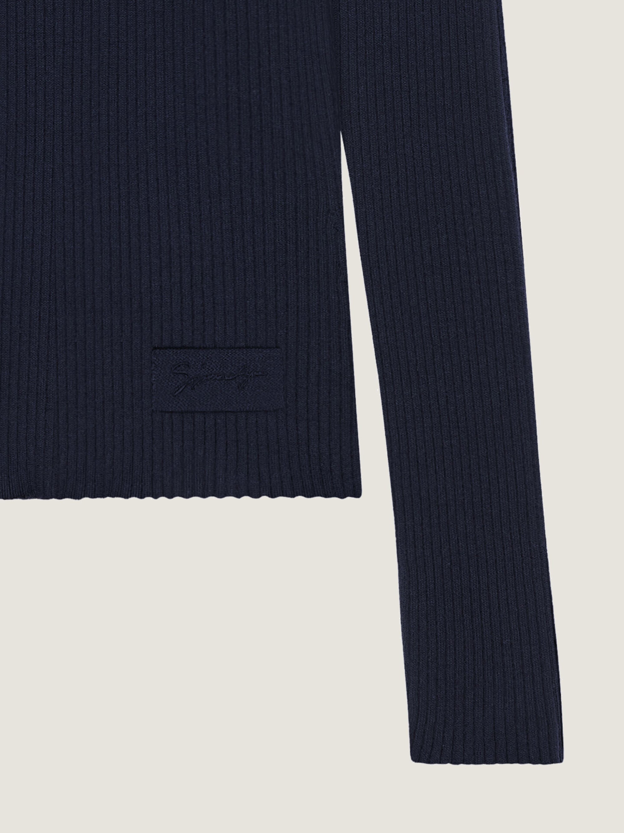 LACE UP NECK LONG SLEEVE SWEATER
