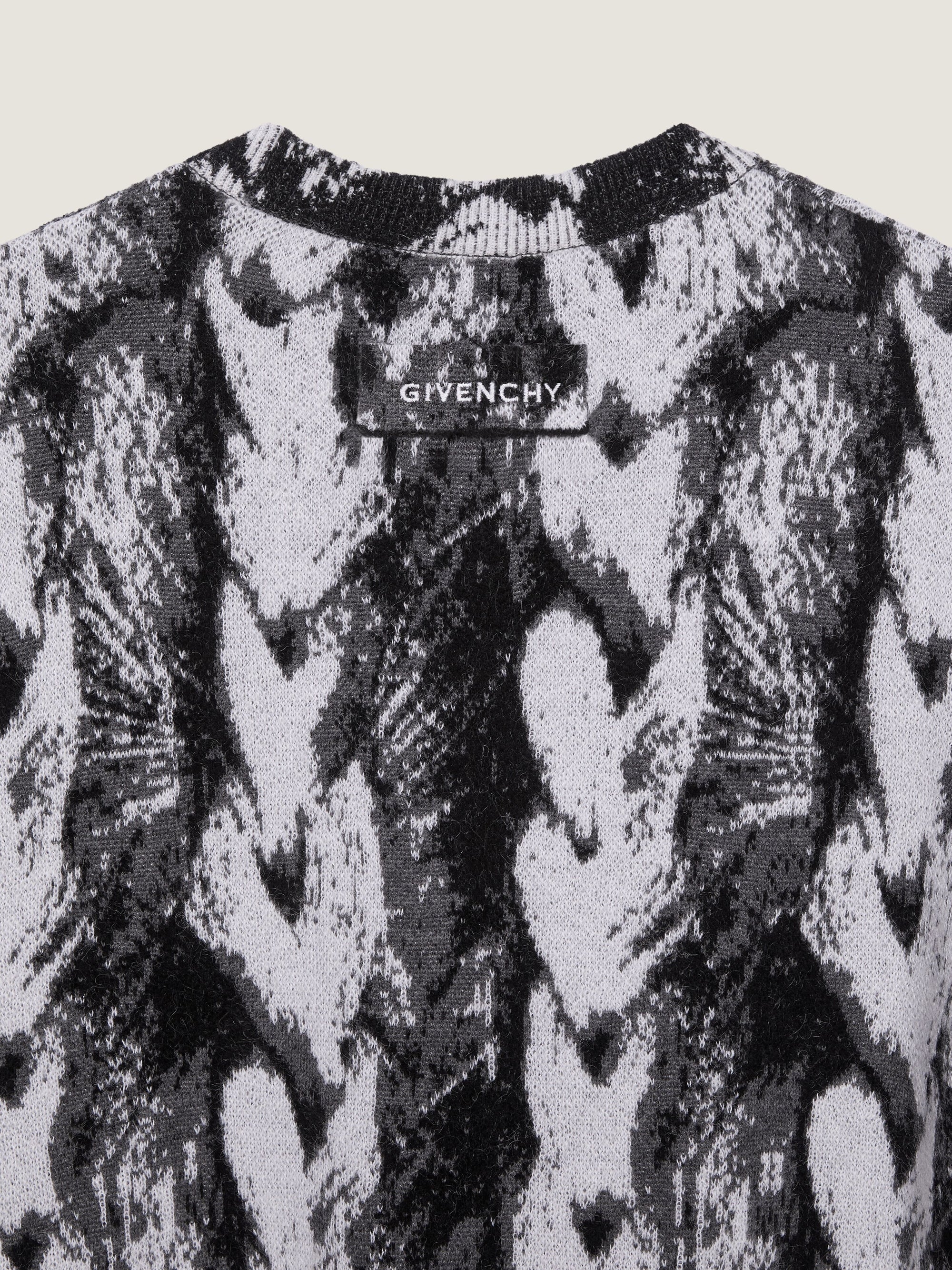 MOHAIR POLYAMID WOOL HAIR CABLE JACQUARD