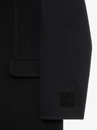 Manteau long double face en laine - Noir