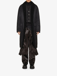 Manteau long en cuir - Black