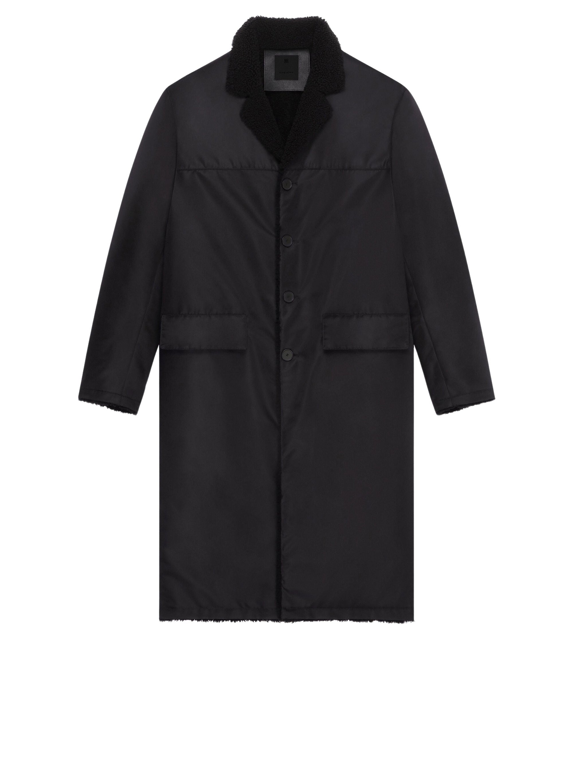 Manteau long en cuir - Black