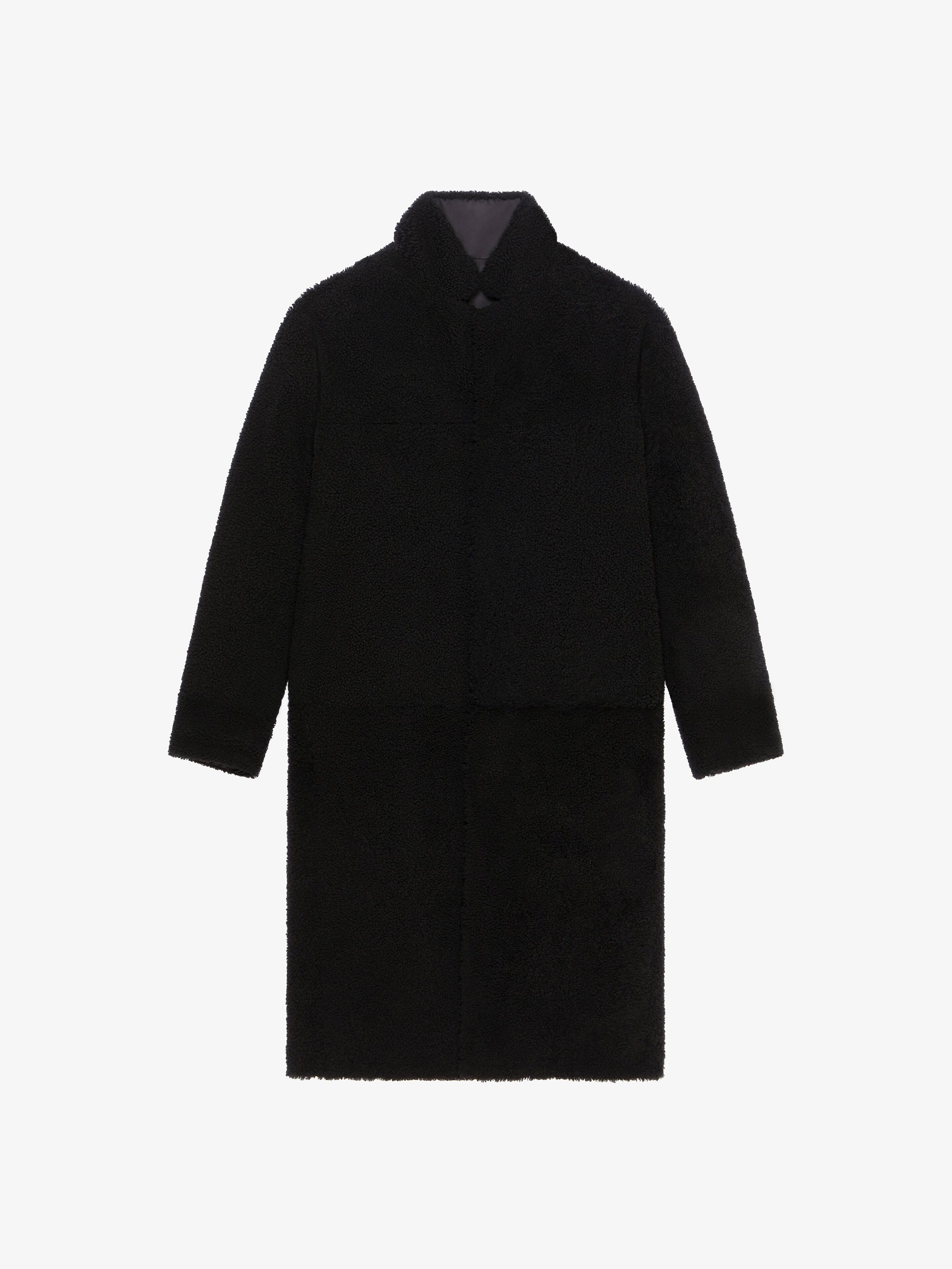 Manteau long en cuir - Black