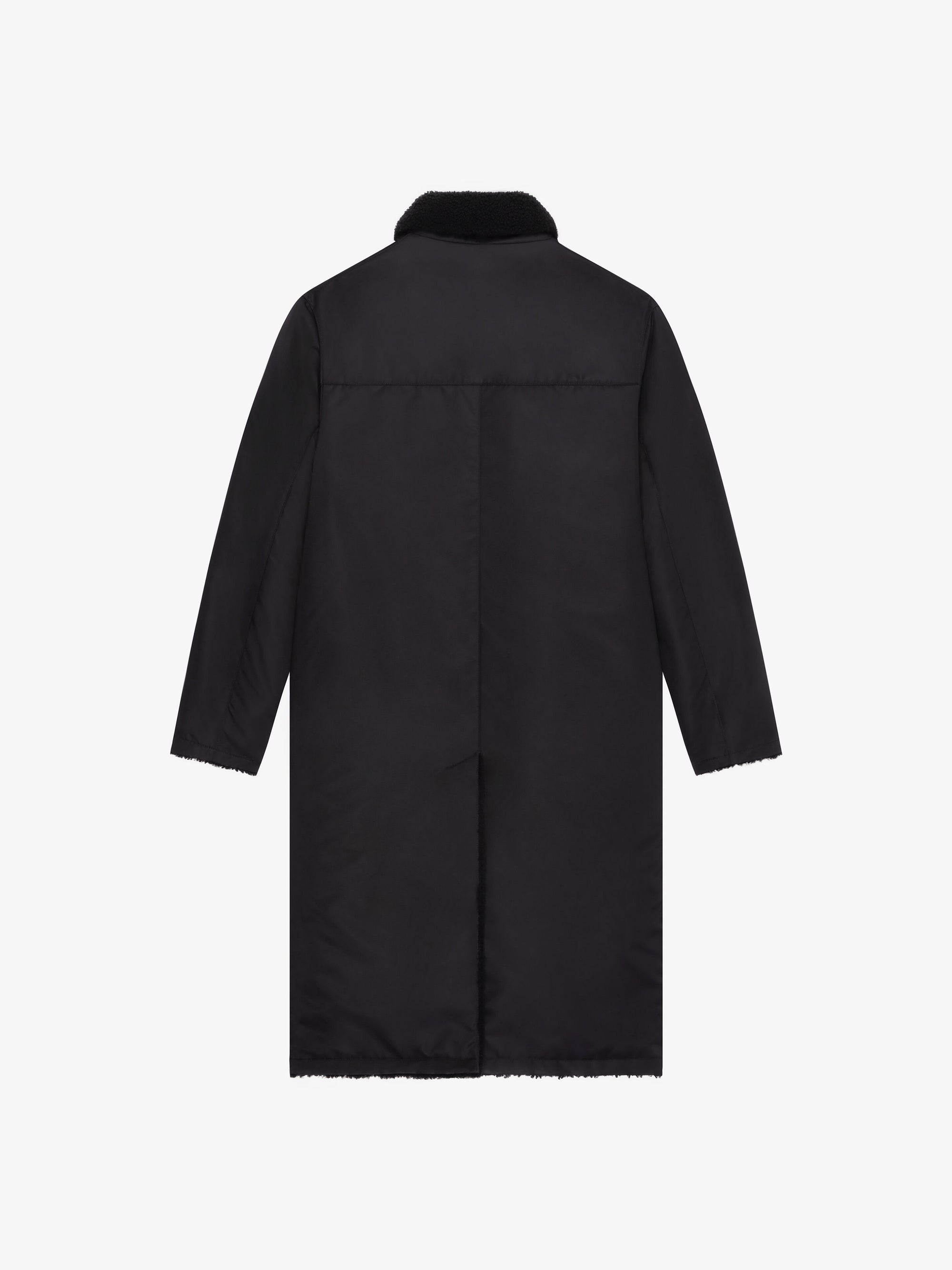 Manteau long en cuir - Black