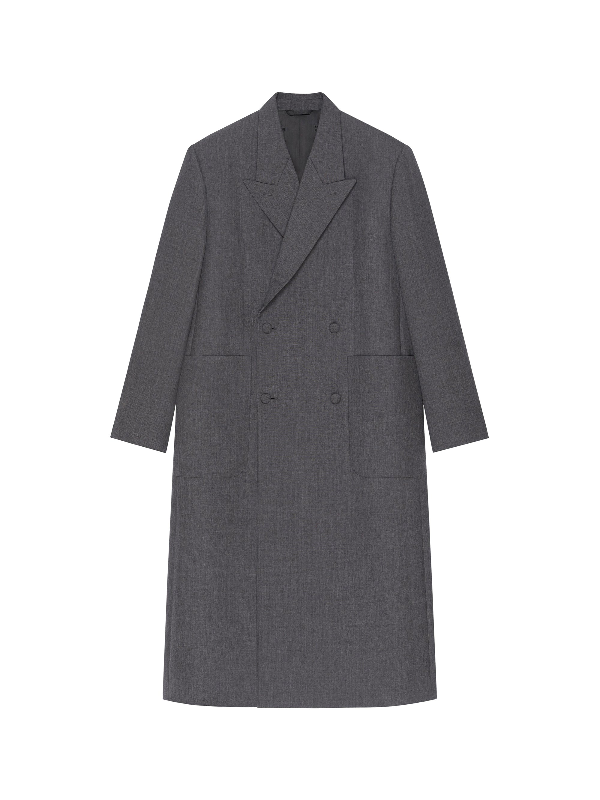 Manteau oversize en laine - Gris Moyen