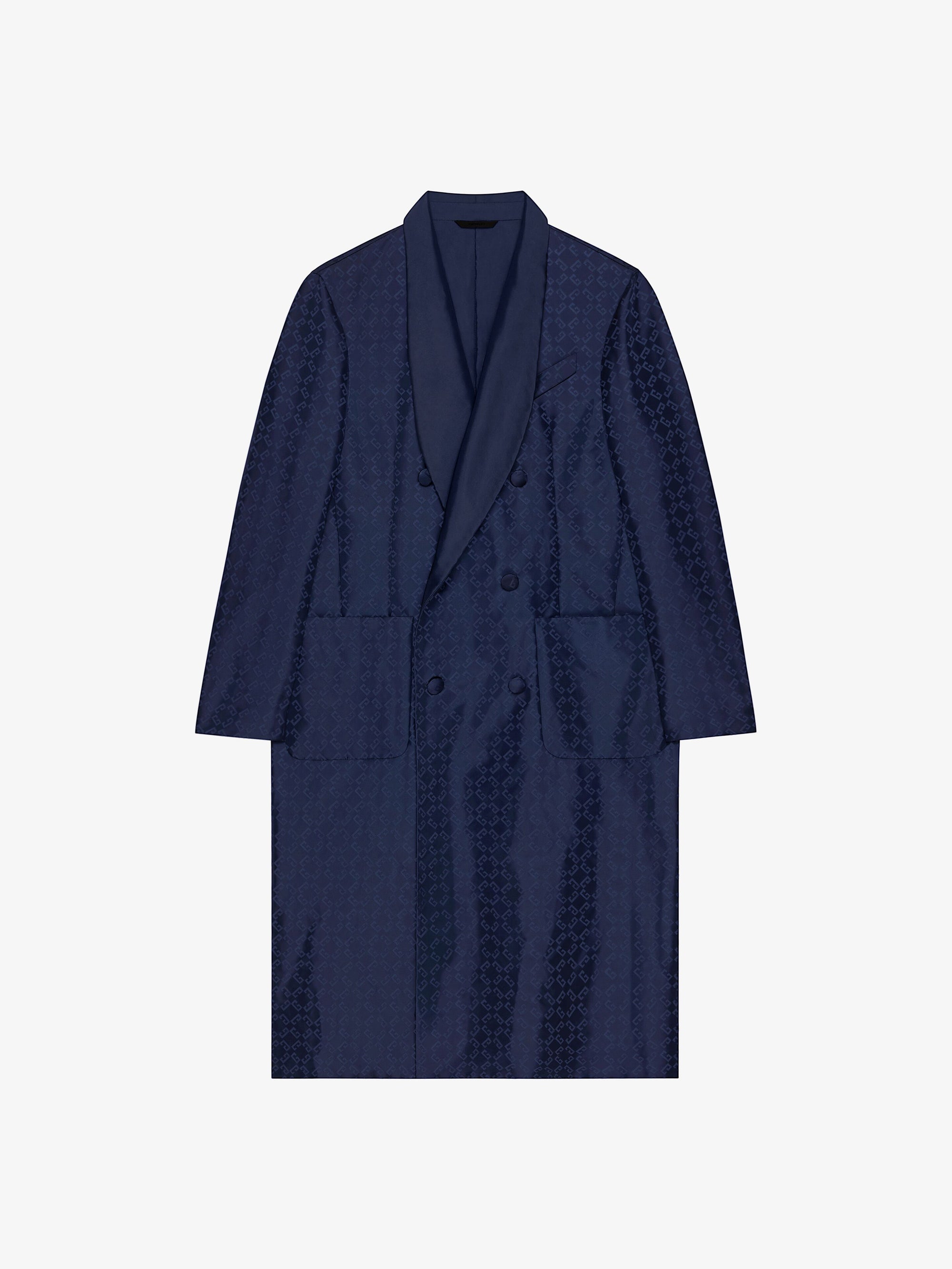 LONG SHAWL COLLAR DOUBLE BREASTED COAT