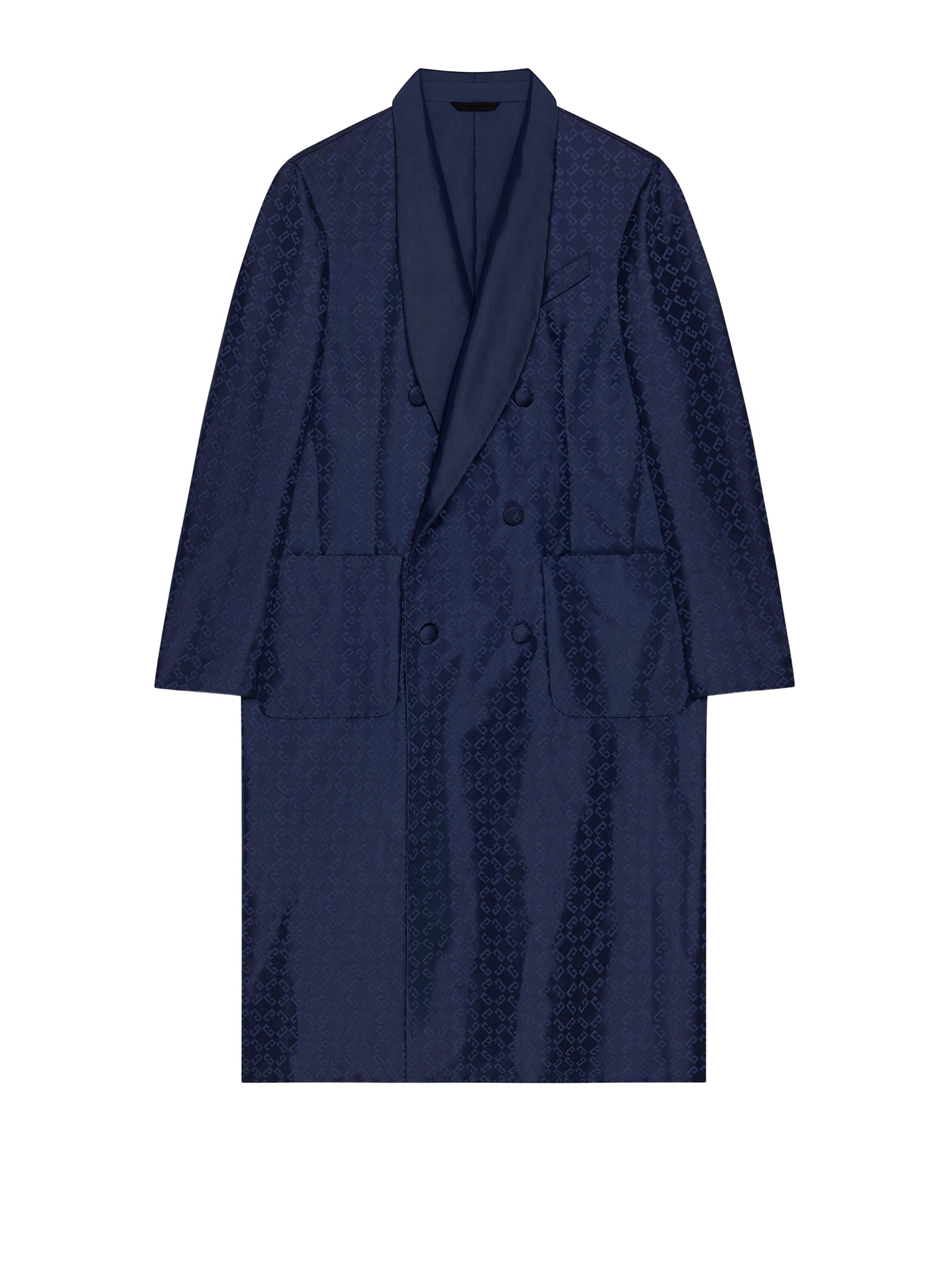 Manteau long croisé à col châle - Dark Blue