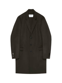 Manteau double face coupe régulière en laine - Dark Khaki
