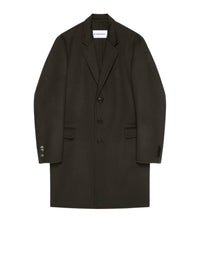 Manteau double face coupe régulière en laine - Dark Khaki