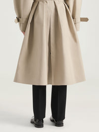Trench-coat cocon Couture seam - Beige & Black