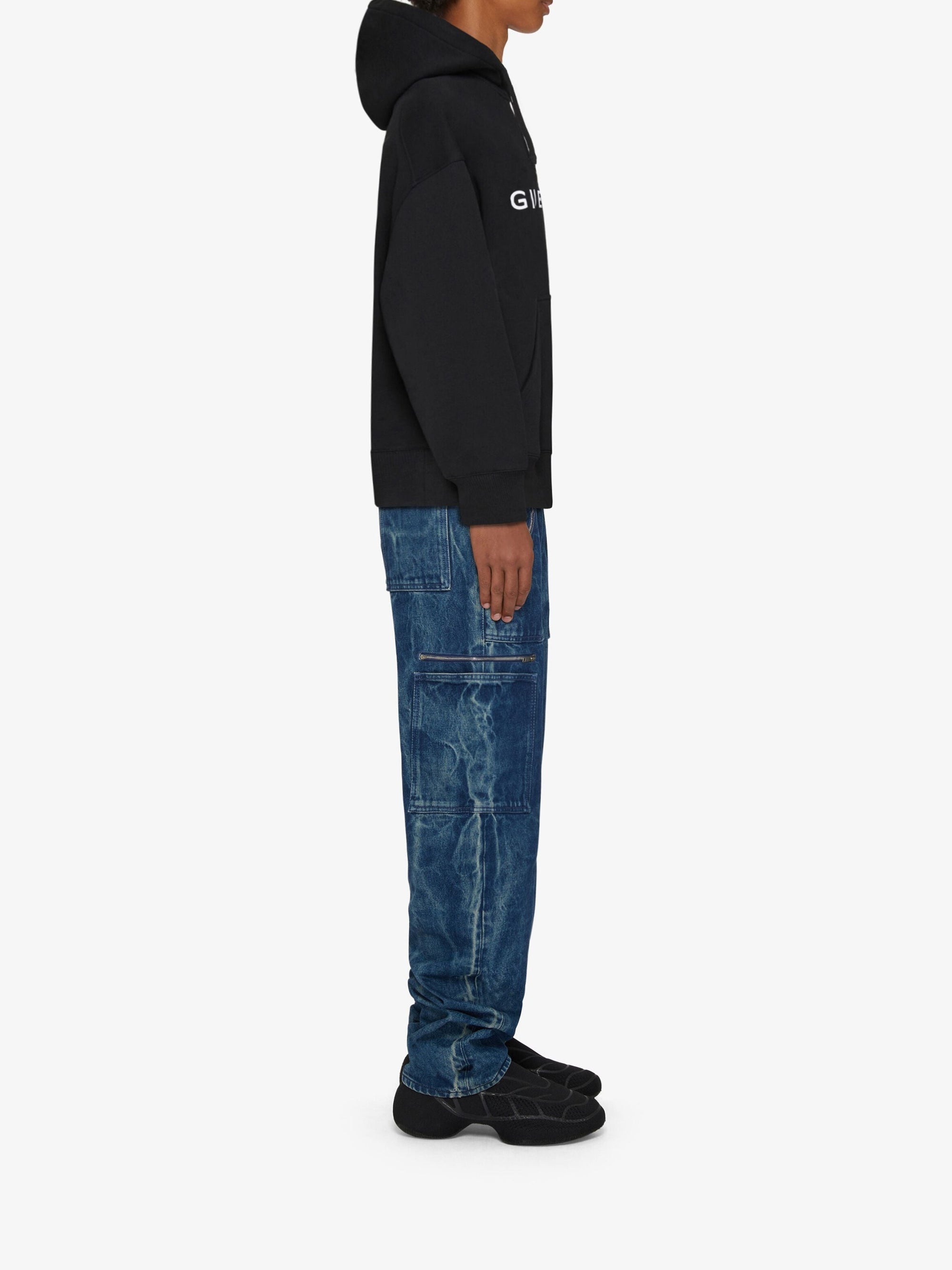 Sweat à capuche Slim - Black
