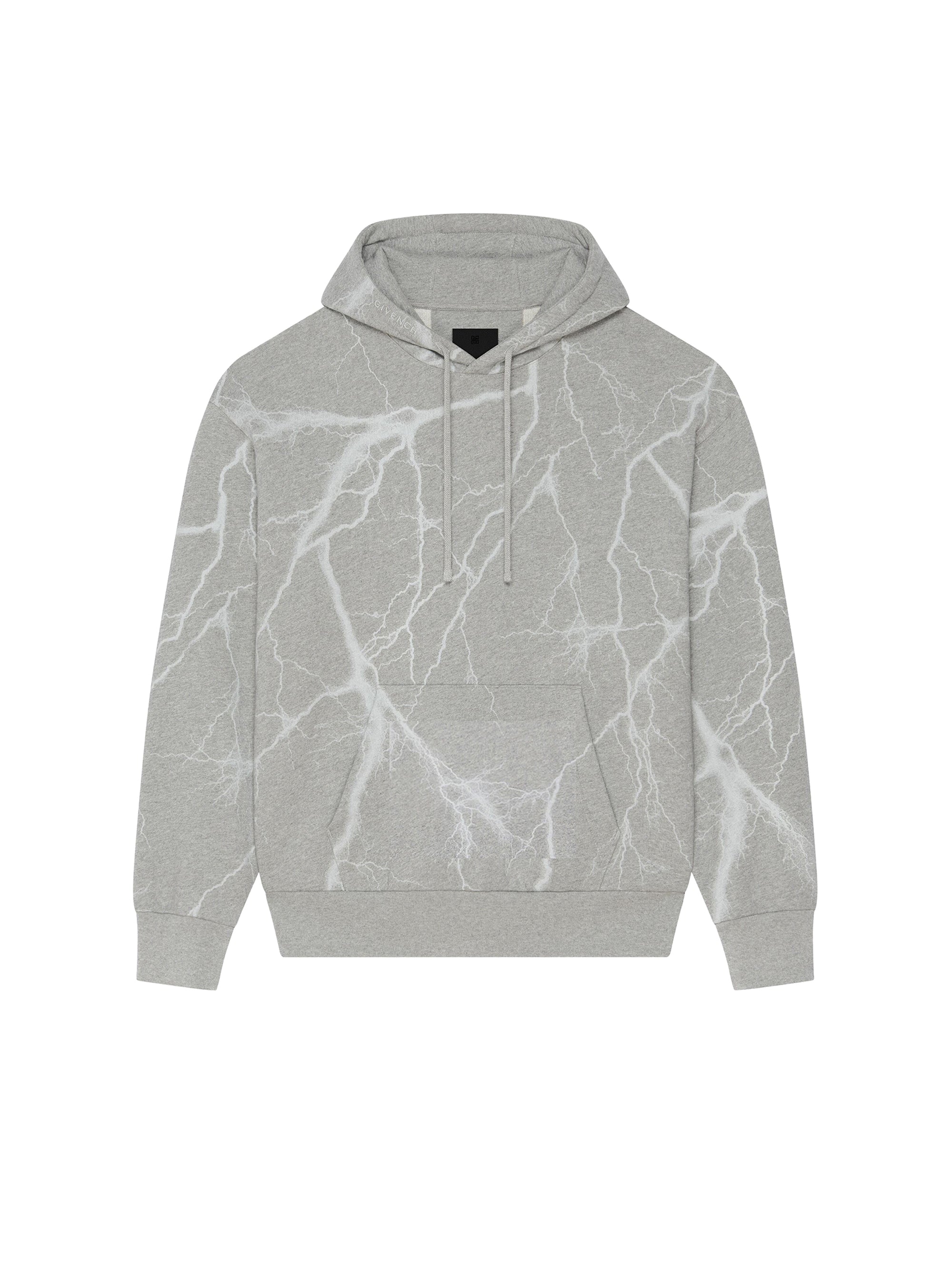Sweatshirt à capuche ample réfléchissant - Light Grey Melange