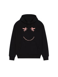 Sweat à capuche Boxy à poche - Black