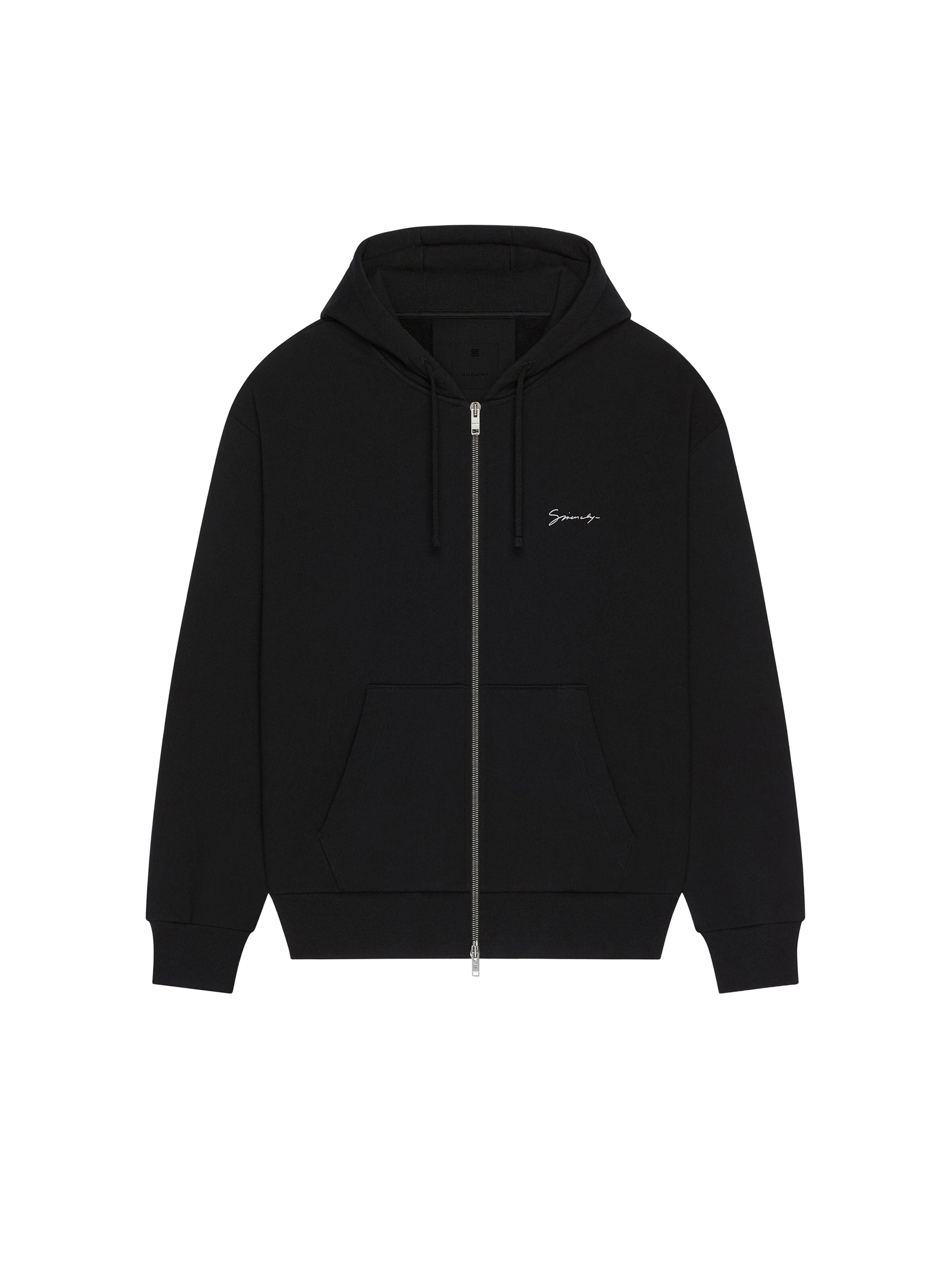 Sweat à capuche Boxy zippé - Black